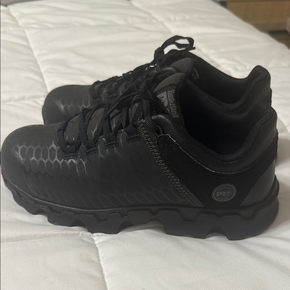 Timberland Black Steel Toed with Rugged Outsole